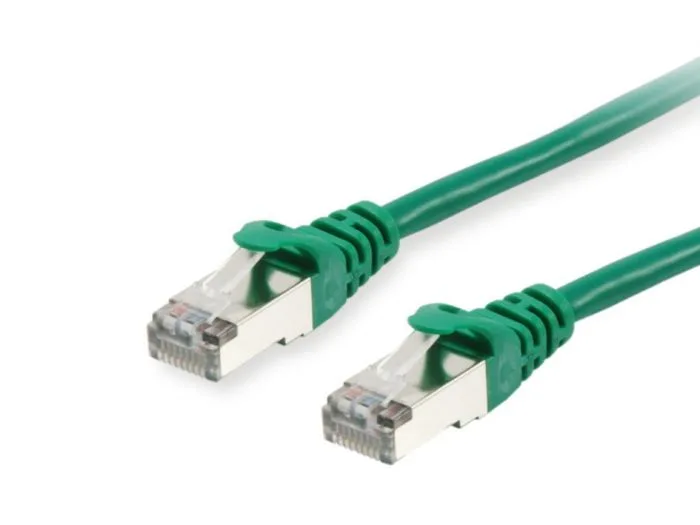 Patchkabel Cat6A S/FTP 2xRJ45 1.50m grün LSZH Polybeutel by Equip – product photo