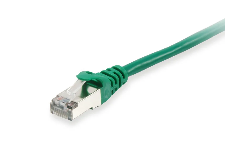 Patchkabel Cat6A S/FTP 2xRJ45 0.15m grün LSZH Polybeutel by Equip – product photo