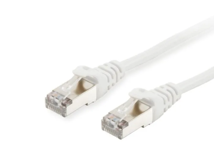 Patchkabel Cat6A S/FTP 2xRJ45 25.00m weiß LSZH Polybeutel by Equip – product photo