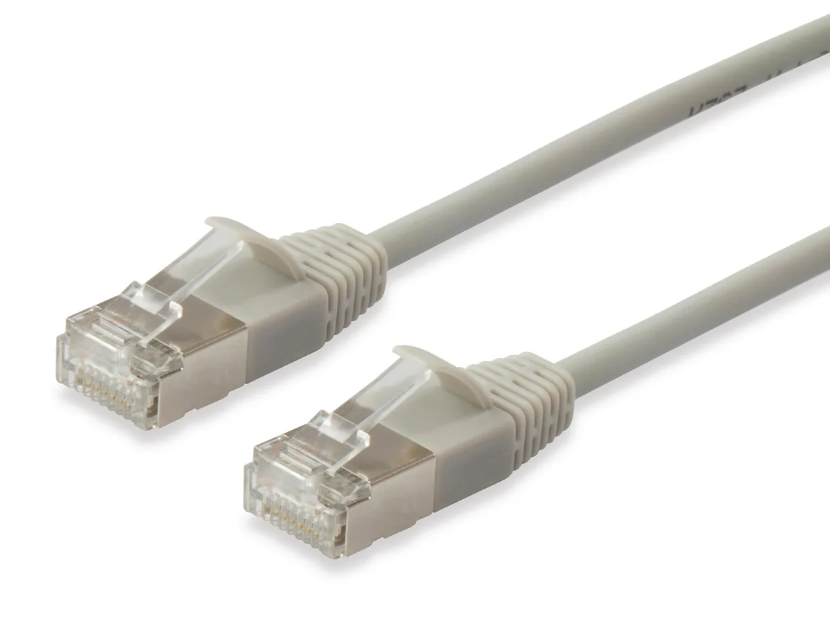 Patchkabel Cat6A SlimFlex F/FTP 0.25m beig.LSZH 2xRJ45 Polybeutel van Equip – productfoto