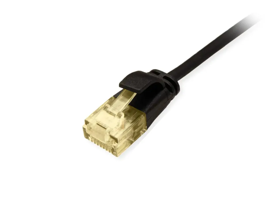 Patchkabel Cat6A SlimFlex U/UTP 0.25m schw.LSZH 2xRJ45 Polybeutel by Equip – product photo