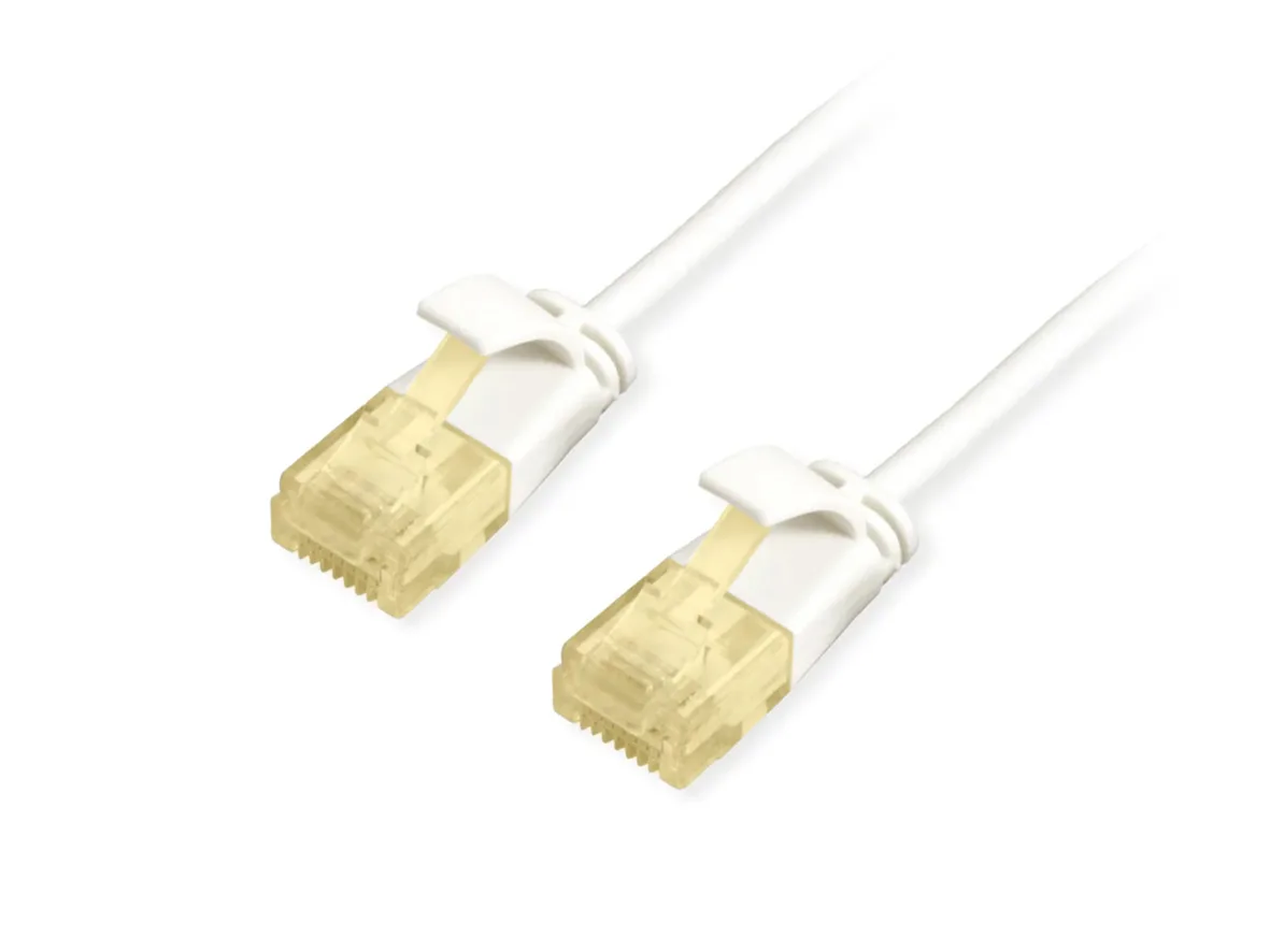 Patchkabel Cat6A SlimFlex U/UTP 2.00m weiß LSZH 2xRJ45 Polybeutel van Equip – productfoto