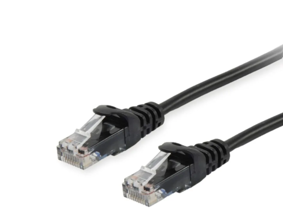 Patchkabel Cat6A U/UTP 2xRJ45 1.50m schwarz LSZH Polybeutel by Equip – product photo