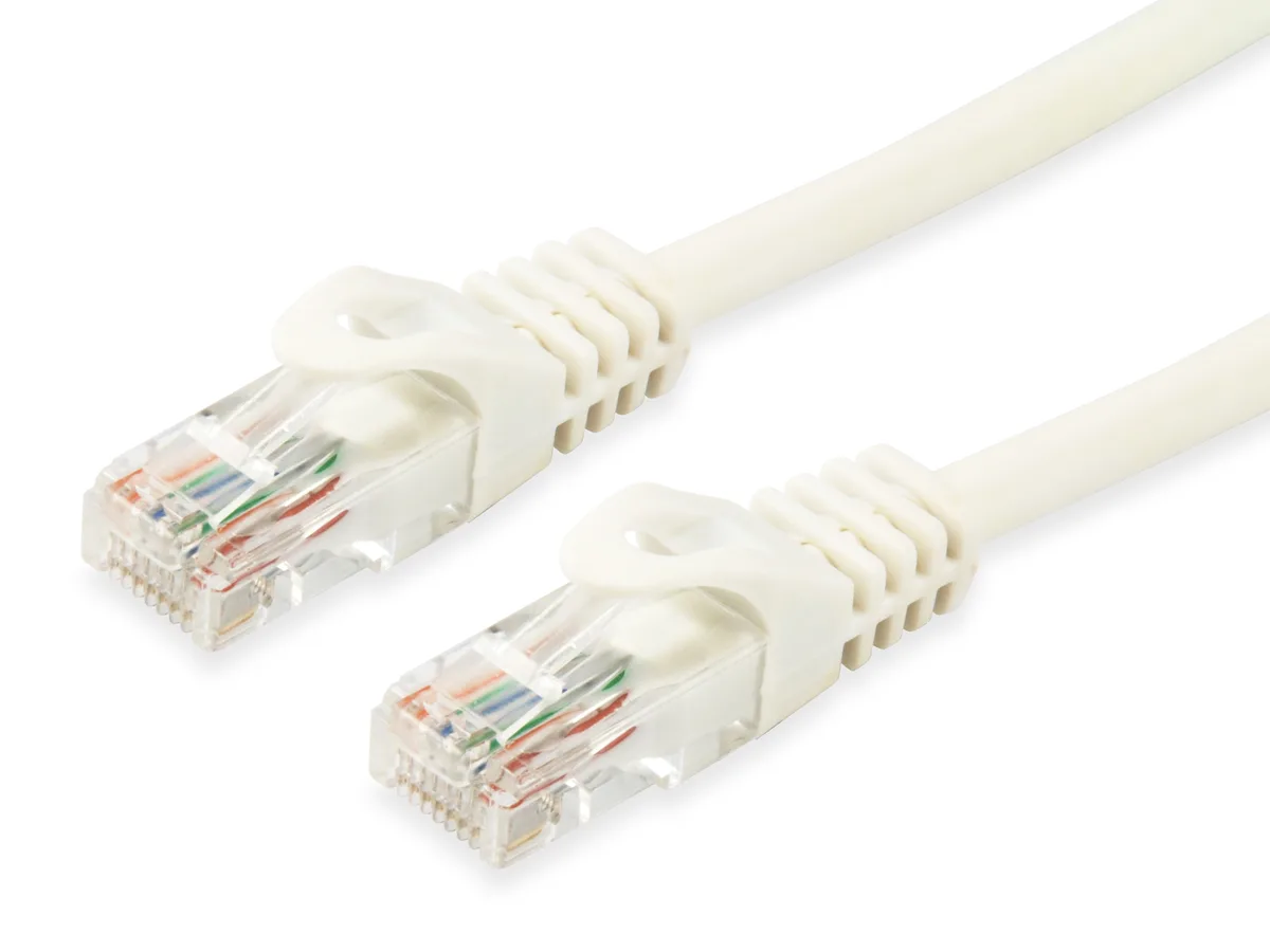 Patchkabel Cat6A U/UTP 2xRJ45 3.00m weiß LSZH Polybeutel de Equip – photo produit