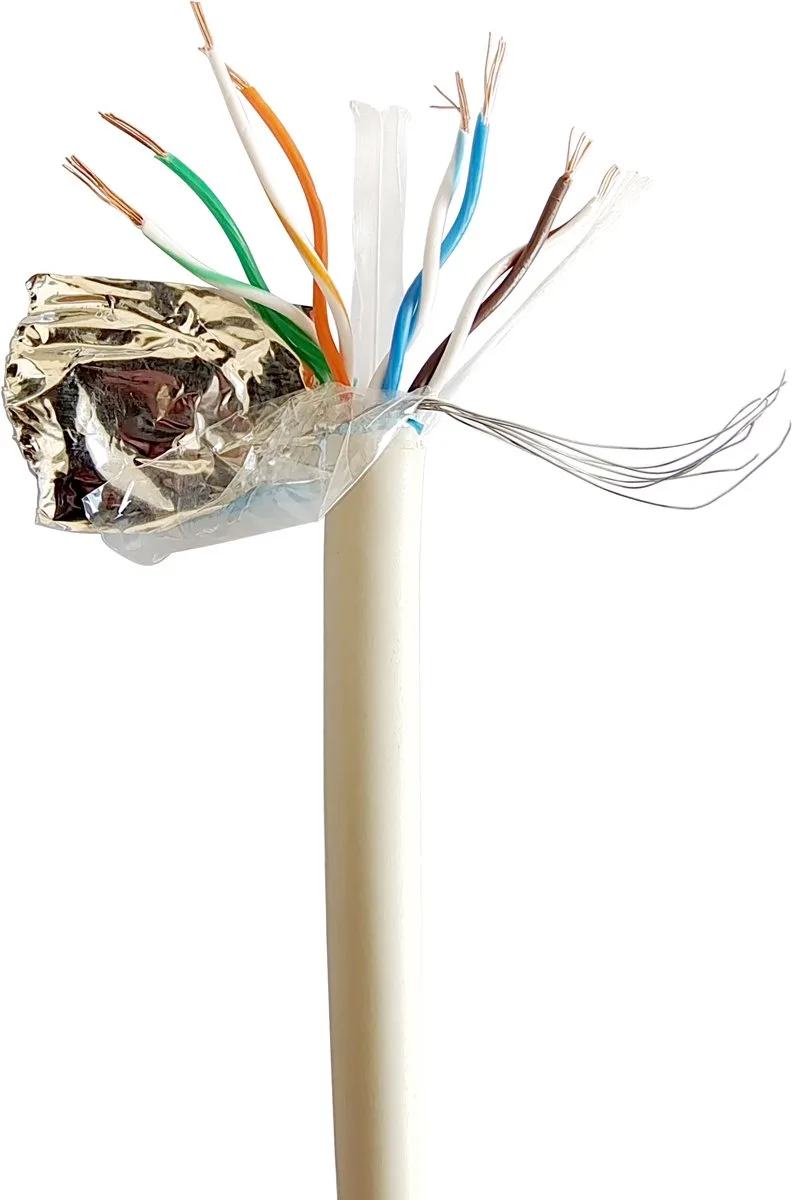 CAT6 FTP 100m CCA Cat6 F/UTP (FTP) Netwerkkabel från Gembird i Grå – produktbild