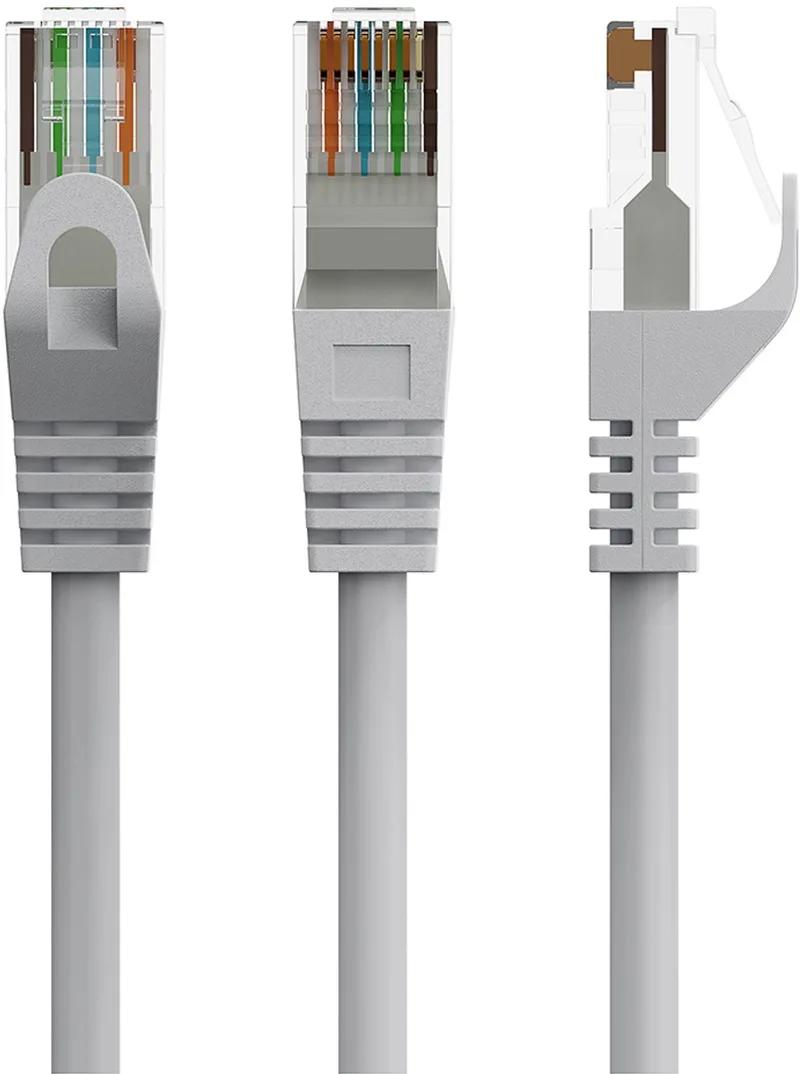 CAT6A Patchkabel Ungeschirmt 0.5m - PP6U-CU-0.5m netwerkkabel från Gembird i Grå – produktbild