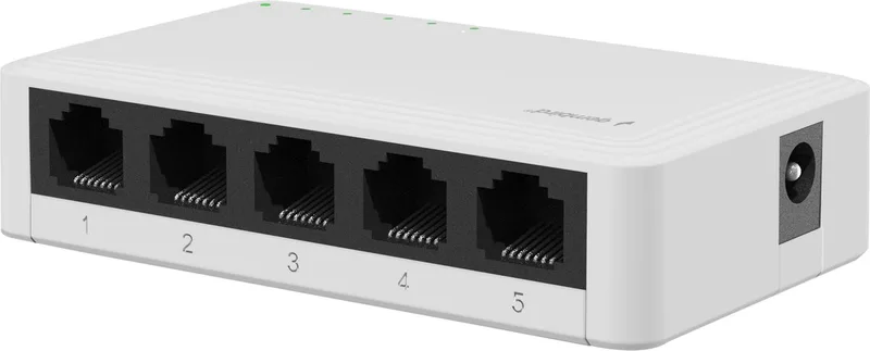 Gigabit Ethernet Switch met 5 poorten från Gembird i Vit – produktbild