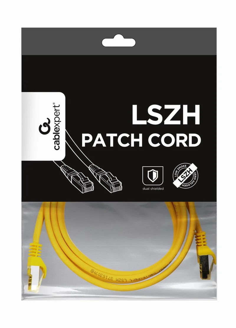 S/FTP Cat6A patchkabel LSZH, 1.5 m by Gembird in Yellow – product photo