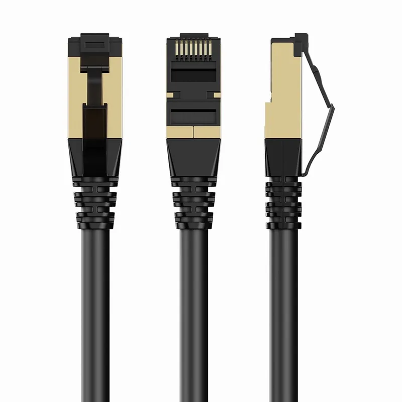 S/FTP Cat8 patchkabel LSZH, 0.25 m från Gembird i Svart – produktbild