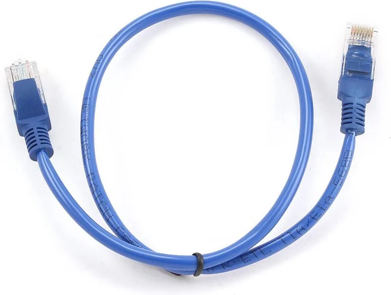 Stevige UTP-netwerkkabel categorie 5e GEMBIRD PP12 0,5 m by Gembird in Blue – product photo