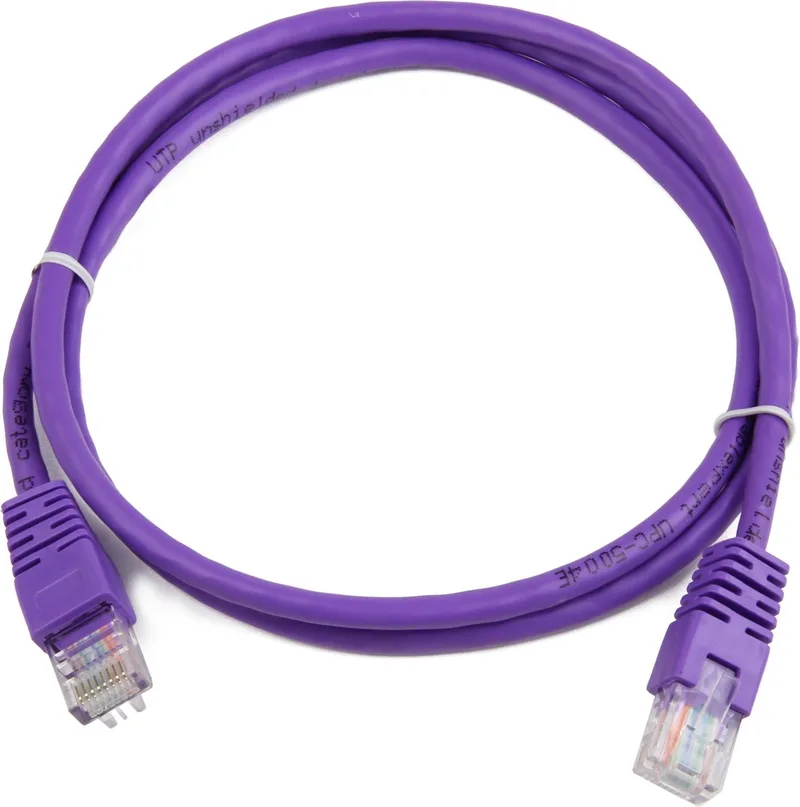 UTP Cat5E patchkabel, 0.25 m van Gembird in Paars – productfoto