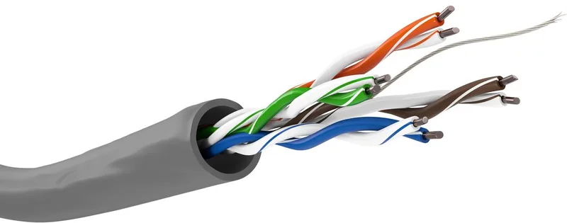 CAT 5e installatiekabel U/UTP met CCA-geleider AWG 24/1 solid en PVC-mantel, ongemonteerde legkabel met IDC-techniek voor SOHO de Goobay en Gris – photo produit