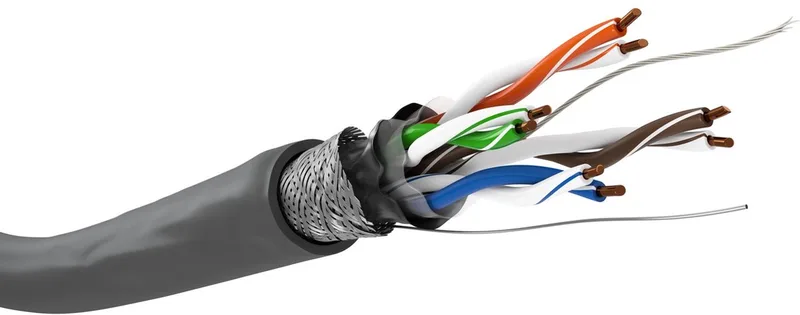 CAT 5e installatiekabel van 100 m, SF/UTP, massief, PVC fra Goobay i Grå – produktbillede