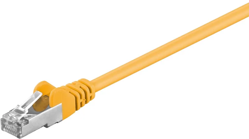 CAT 5e-netwerkkabel F/UTP van 20 m, CCA-geleiders von Goobay in Gelb – Produktfoto
