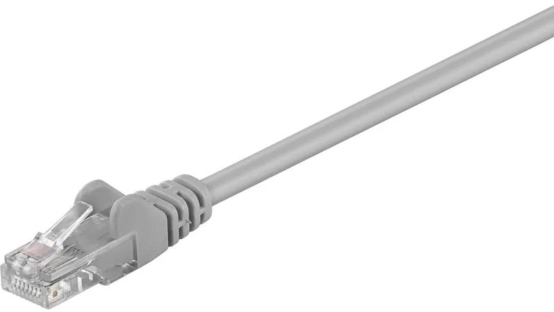 CAT 5e netwerkkabel, U/UTP, 2 m, met koper beklede aluminium geleider (CCA) by Goobay in Grey – product photo