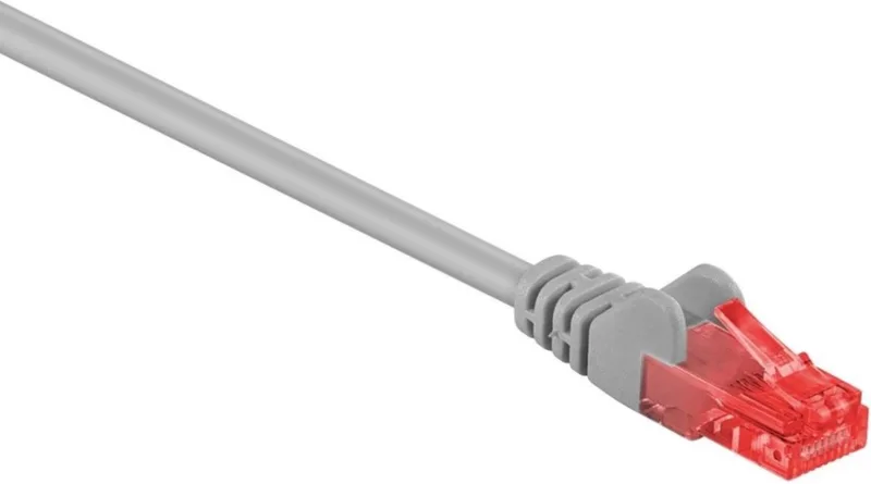 CAT 6 netwerkkabel 10 m, U/UTP, met koper beklede aluminium geleider (CCA) de Goobay en Gris – photo produit
