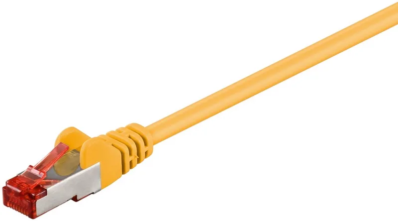 CAT 6 netwerkkabel, S/FTP, 15 m, kopergeleider, halogeenvrije kabelmantel (LSZH) by Goobay in Yellow – product photo