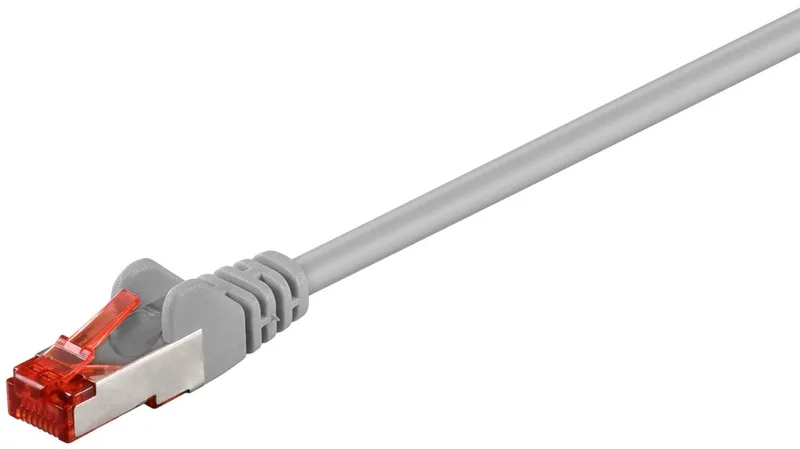 CAT 6 netwerkkabel, S/FTP, 15 m, kopergeleider, halogeenvrije kabelmantel (LSZH) by Goobay in Grey – product photo