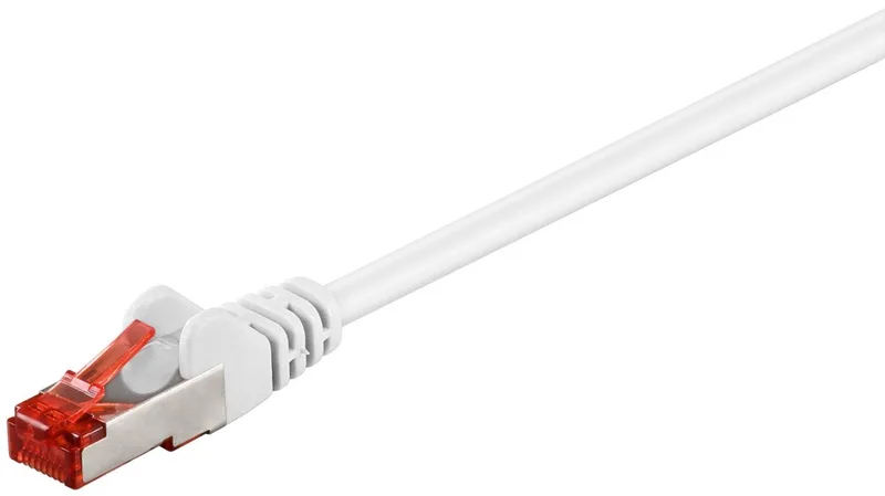 CAT 6 netwerkkabel, S/FTP, 15 m, kopergeleider, halogeenvrije kabelmantel (LSZH) by Goobay in White – product photo