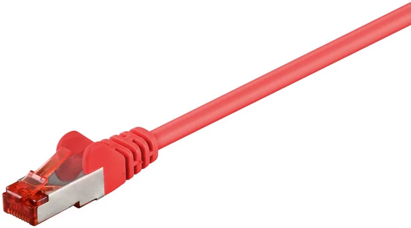 CAT 6 netwerkkabel, S/FTP, 7,5 m, kopergeleider, halogeenvrije kabelmantel (LSZH) von Goobay in Rot – Produktfoto