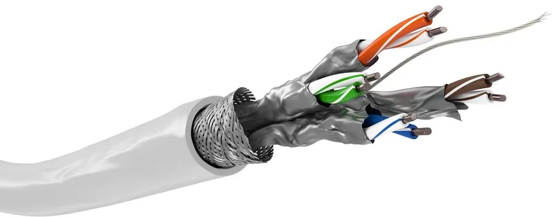CAT 6 netwerkkabel S/FTP PVC, massieve CCA-geleider AWG 23/1, 305 m van Goobay in Wit – productfoto