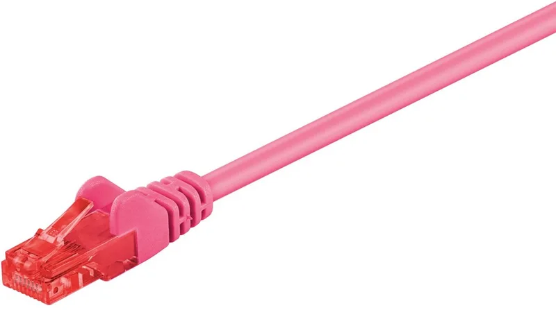 CAT 6 netwerkkabel, U/UTP, met koper beklede aluminium geleider (CCA), 20 m från Goobay i Magenta – produktbild