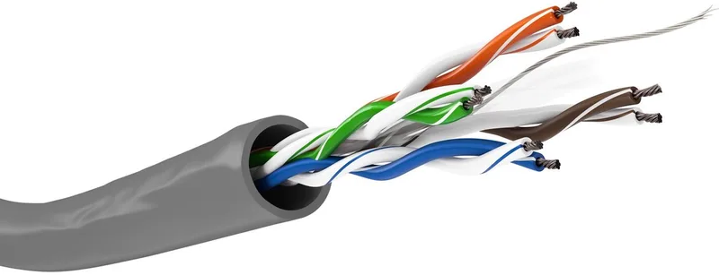 CAT 6 netwerkkabel U/UTP PVC 100 m, CCA-geleider AWG 24/7, CAT 6 Netwerkkabel, U/UTP, CCA kopermengsel voor SOHO-toepassingen by Goobay in Grey – product photo