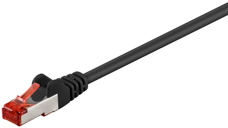 CAT 6 Patch Cable, S/FTP (PiMF), black 10 m från Goobay i Svart – produktbild
