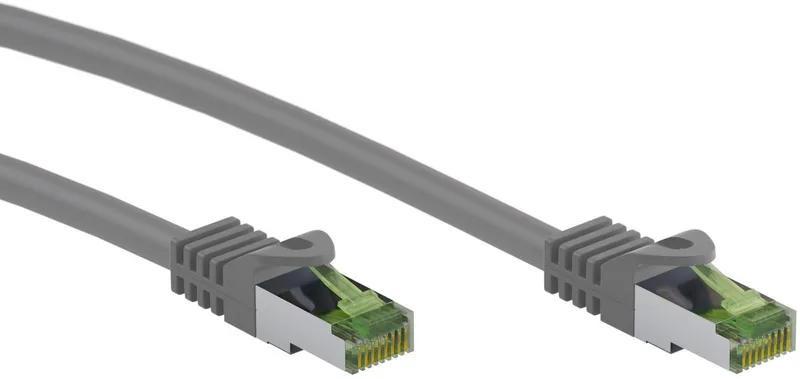 CAT 8.1 netwerkkabel 20 m op RJ45, S/FTP ruwe kabel AWG 26 met koperen geleider en LSZH-mantel, voor 25G en 40G Ethernet van Goobay in Grijs – productfoto