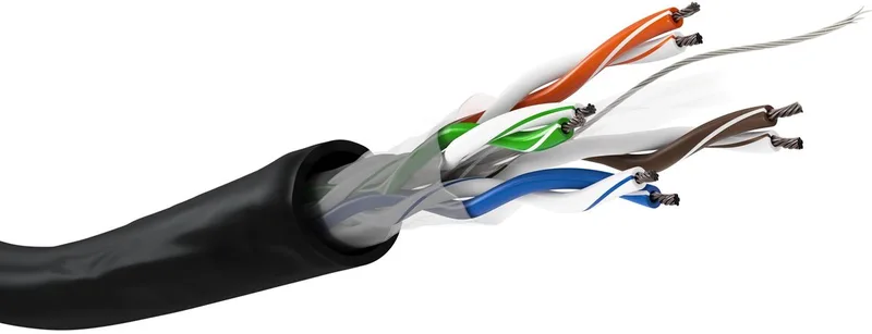 CAT6 U/UTP 100 meter buitenkabel op rol stug CCA - netwerkkabel de Goobay en Noir – photo produit