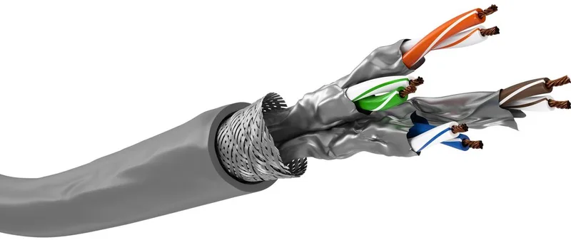 Goobay 100 m leverlengte, ongemonteerde CAT 6A-kabel, S/FTP PiMF, koper AWG 26/7, LSZH, maximale transmissielengte 50 m de Goobay en Gris – photo produit