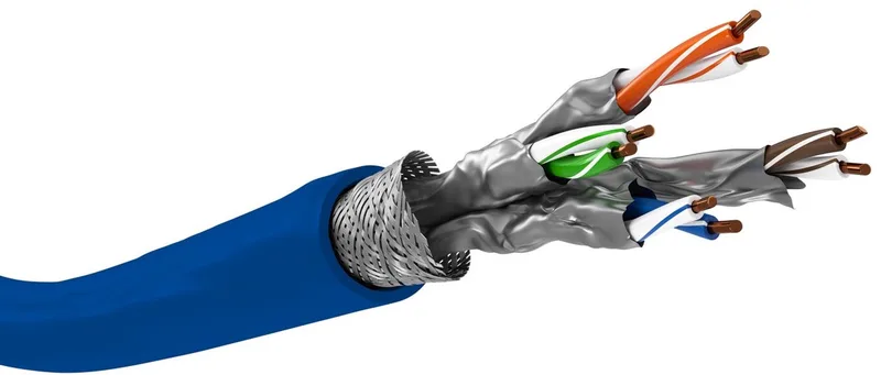 Goobay 250 m CAT 7A netwerkkabel, S/FTP PiMF, AWG 22/1, halogeenvrije LSZH-mantel, ongemonteerd voor IDC-installatie de Goobay en Bleu – photo produit