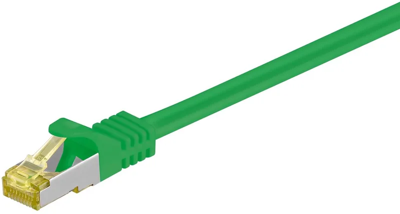 RJ45 netwerkkabel S/FTP (PiMF) 500 MHz 25 m CAT 7 ruwe kabel, LSZH-mantel från Goobay i Grön – produktbild