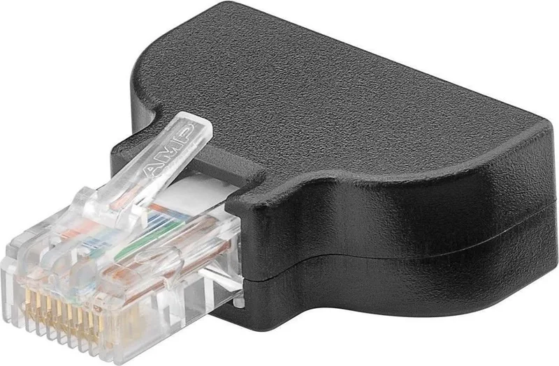 RJ45 schroef connector voor U/UTP CAT5e / CAT6 netwerkkabel - per stuk by Goobay in Black – product photo