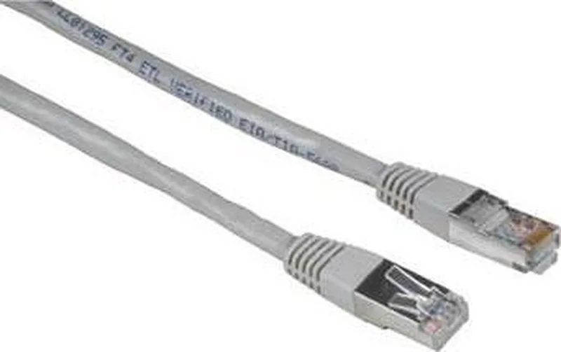 CAT5e Cross-Over Netwerkkabel STP 3m onafgeschermd von Hama in Grau – Produktfoto