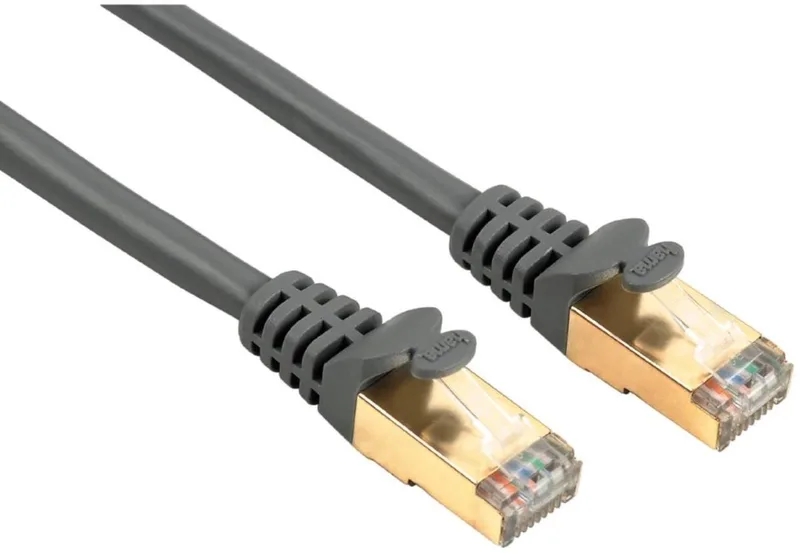CAT6 netwerkkabel STP 15m afgeschermd by Hama in Grey – product photo