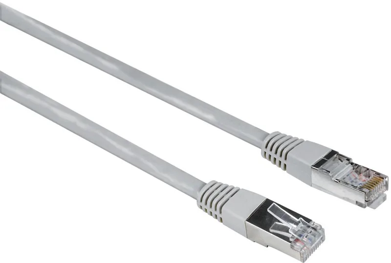 Hama 00200918 RJ45 Netwerkkabel, patchkabel CAT 5e F/UTP 10.00 m PVC-mantel, Verdraaide paren 1 stuk(s) by Hama in Grey – product photo