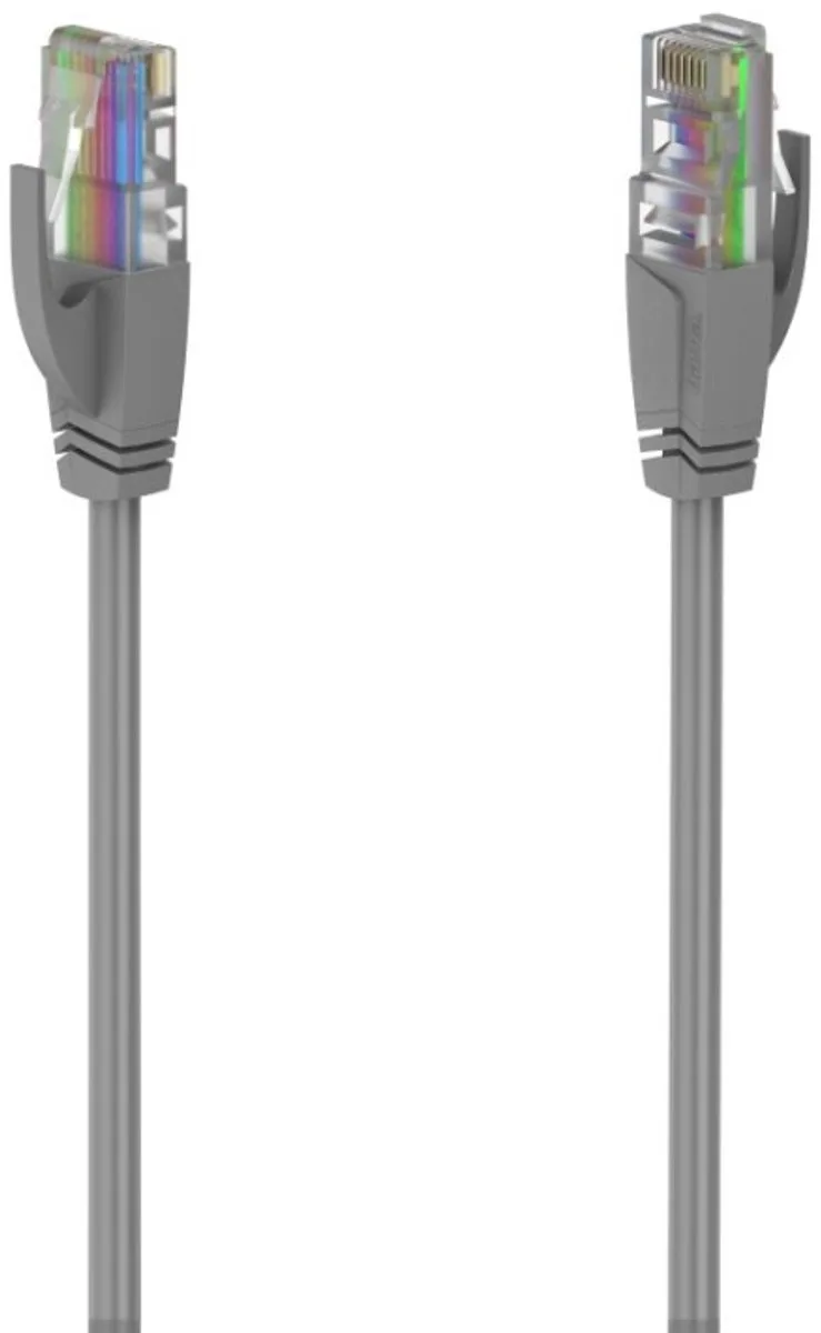 Netwerkkabel CAT-5e 1 Gbit/s U/UTP 3,00 M by Hama in Grey – product photo