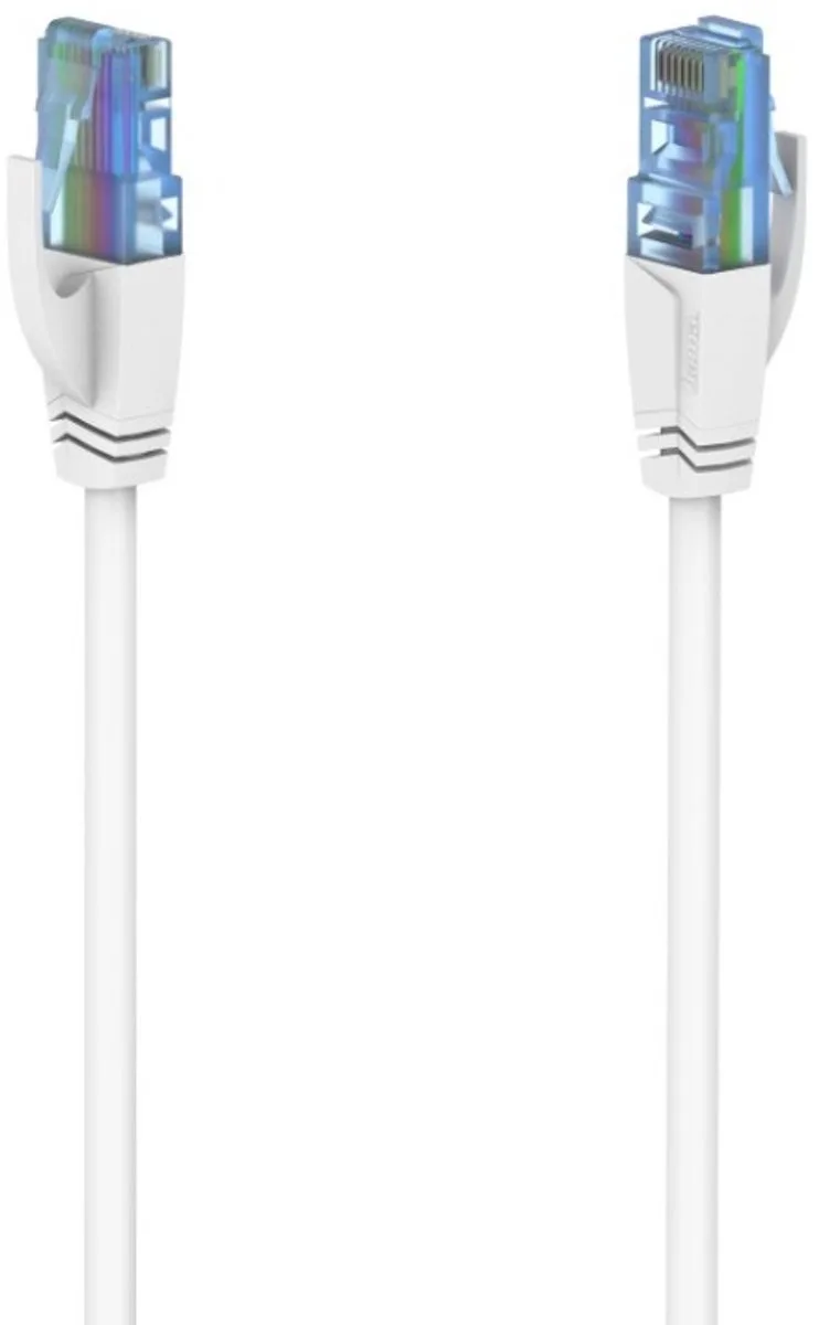 Netwerkkabel CAT-6a 10 Gbit/s U/UTP 5,00 M van Hama in Wit – productfoto