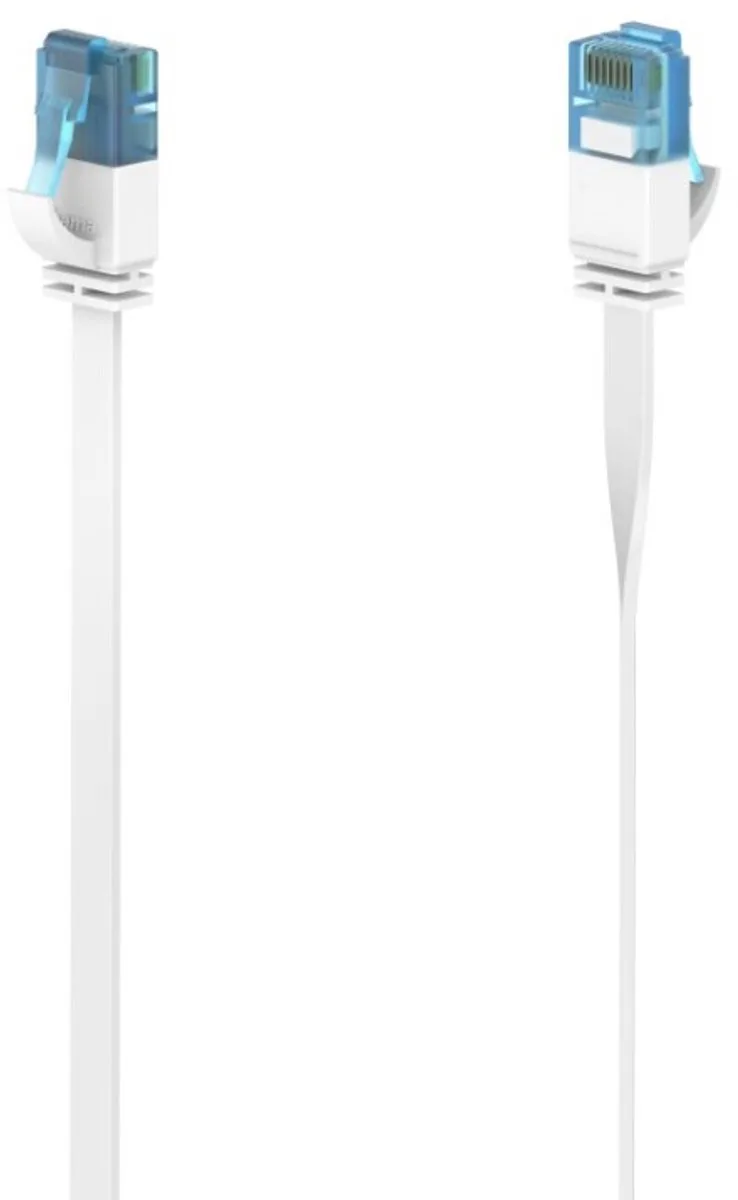 Netwerkkabel CAT-6a 10 Gbit/s U/UTP Plat 5,00 M by Hama in White – product photo