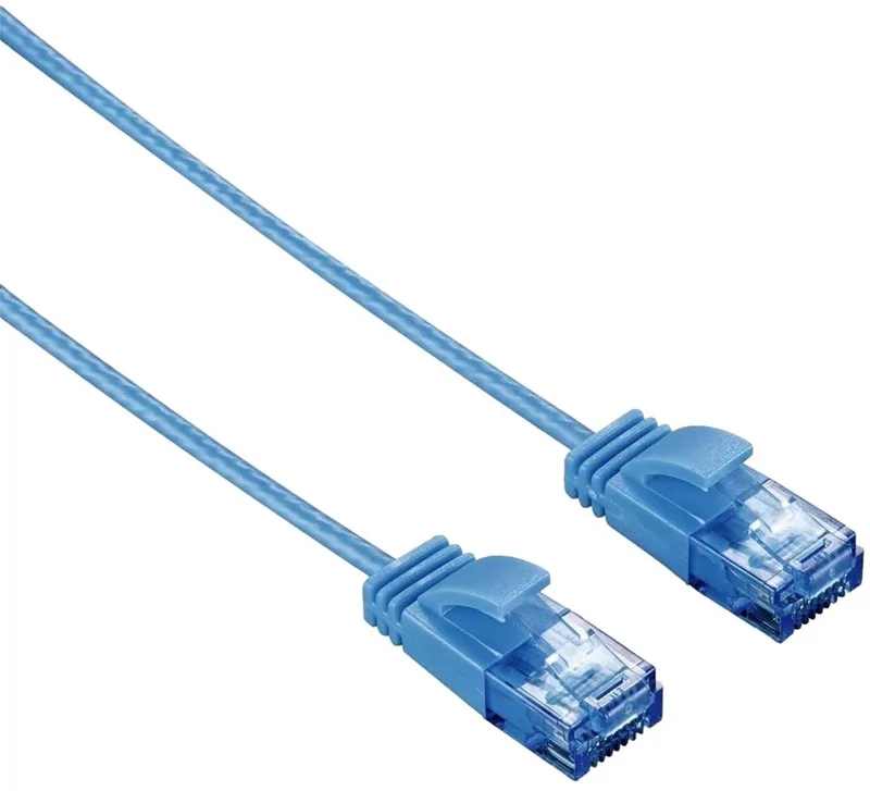 Slim-Flexible CAT6 1.5m netwerkkabel 1,5 m U/UTP (UTP) by Hama in Blue – product photo