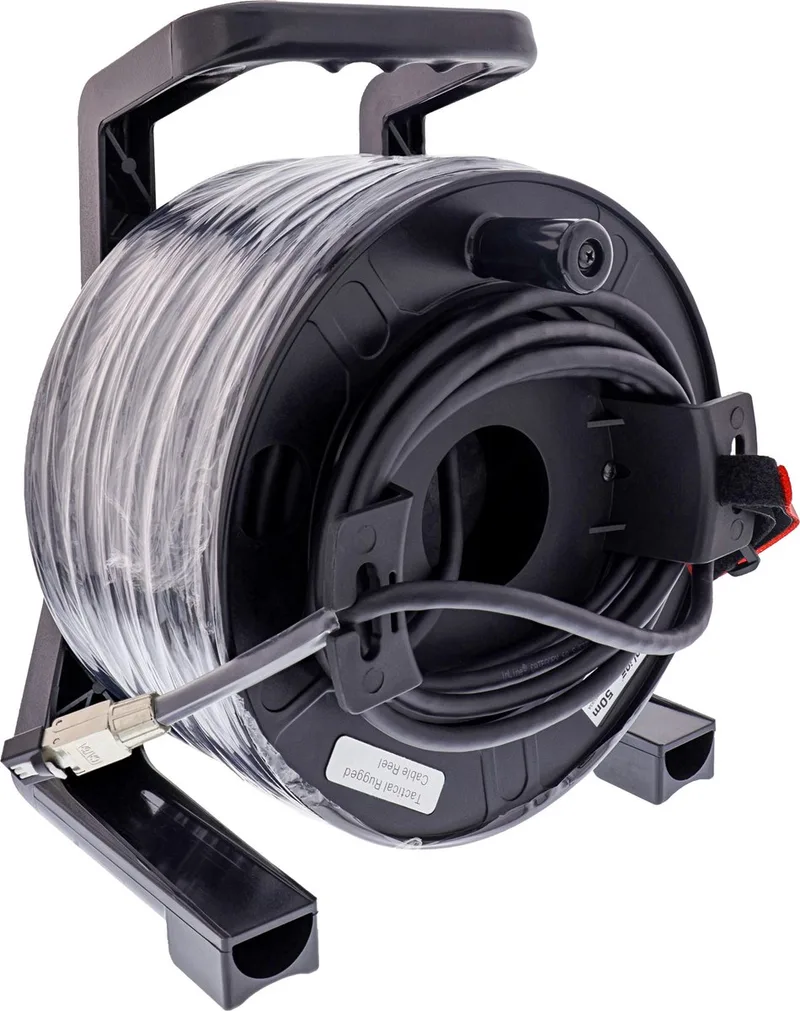 Cavo di rete InLine® Drum IP67 Outdoor PUR Harting, Cat.6A S/FTP, 50m by InLine in Black – product photo