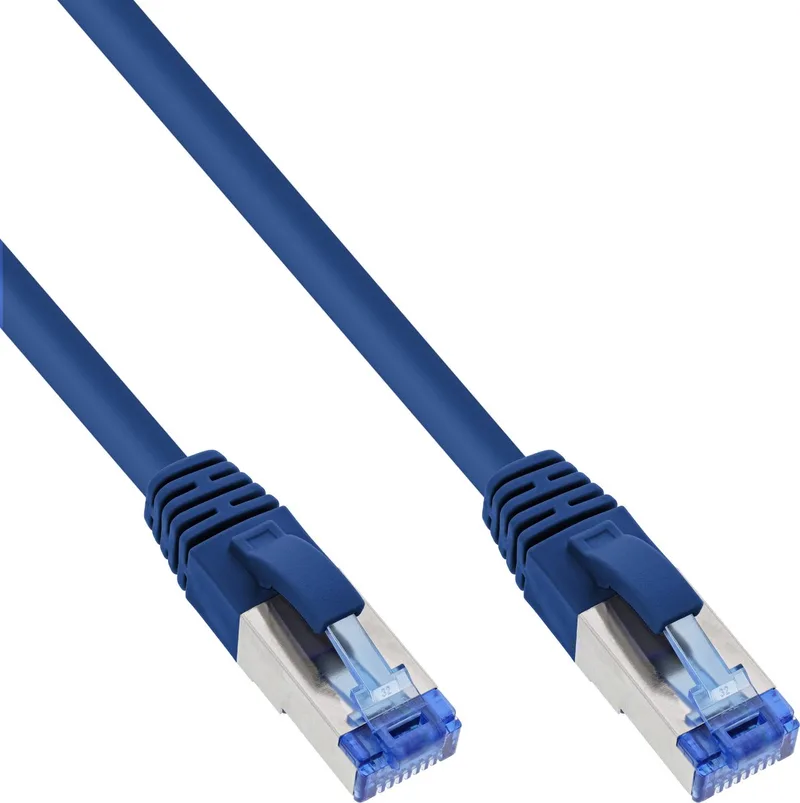 InLine 76821B netwerkkabel 0,25 m Cat6a S/FTP (S-STP) by InLine in Blue – product photo