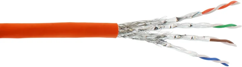 Installatiekabel Cat.7a, S/FTP (PiMF) 4x2x0,58 AWG23, 1200MHz, B2ca, 10m by InLine in Orange – product photo