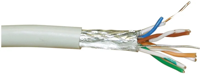 Installatiekabel, SF/UTP, Cat.5e, AWG24 CU, PVC, 50m von InLine in Beige – Produktfoto