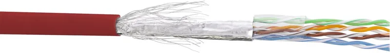 Patchkabel Cat.5e, rot, SF/UTP, AWG26, PVC, 100m by InLine in Red – product photo