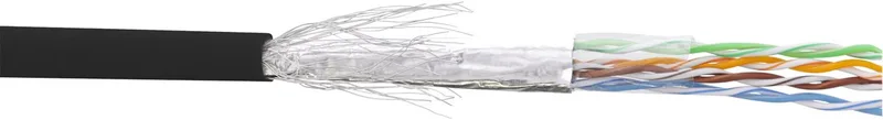 Patchkabel Cat.5e, SF/UTP, AWG26, PVC, 100m by InLine in Black – product photo