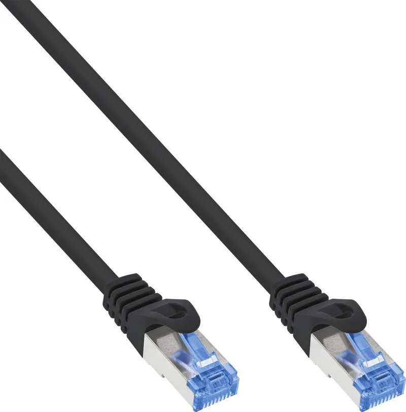 patchkabel, Cat.6A, S/FTP, TPE (LSZH), CCA, 0,3m von InLine in Schwarz – Produktfoto
