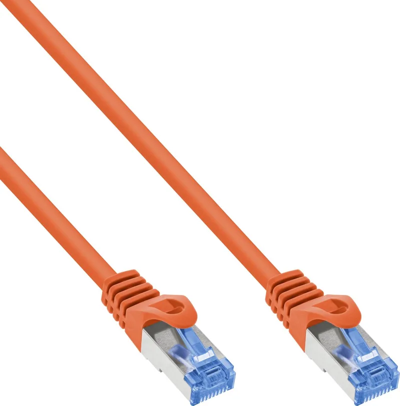 patchkabel, Cat.6A, S/FTP, TPE (LSZH), CCA, 10m från InLine i Orange – produktbild