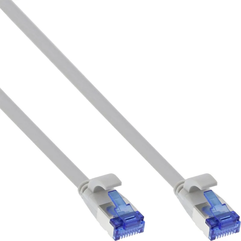 Patchkabel plat, U/FTP, Cat.6A, TPE halogeenvrij, 0,3m by InLine in Grey – product photo